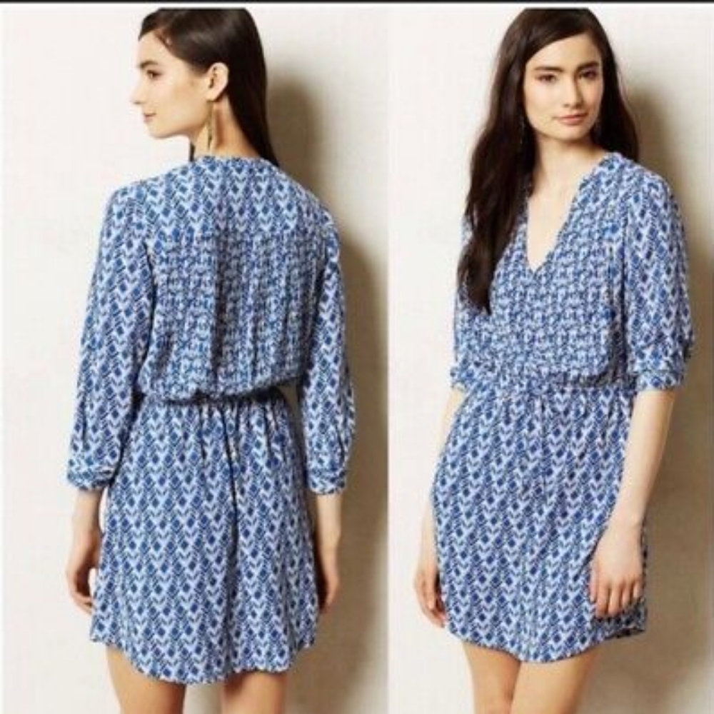 Anthropologie Maeve Geometric Print Dress- Galen
